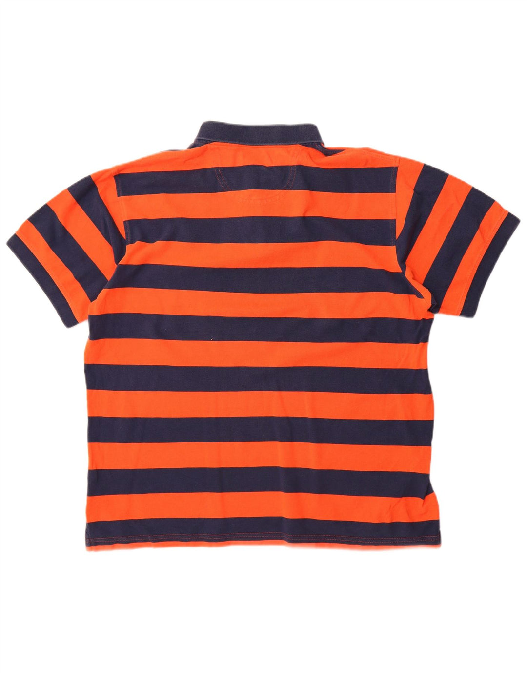 Izod Herren-Poloshirt XL, orange gestreift, Baumwolle