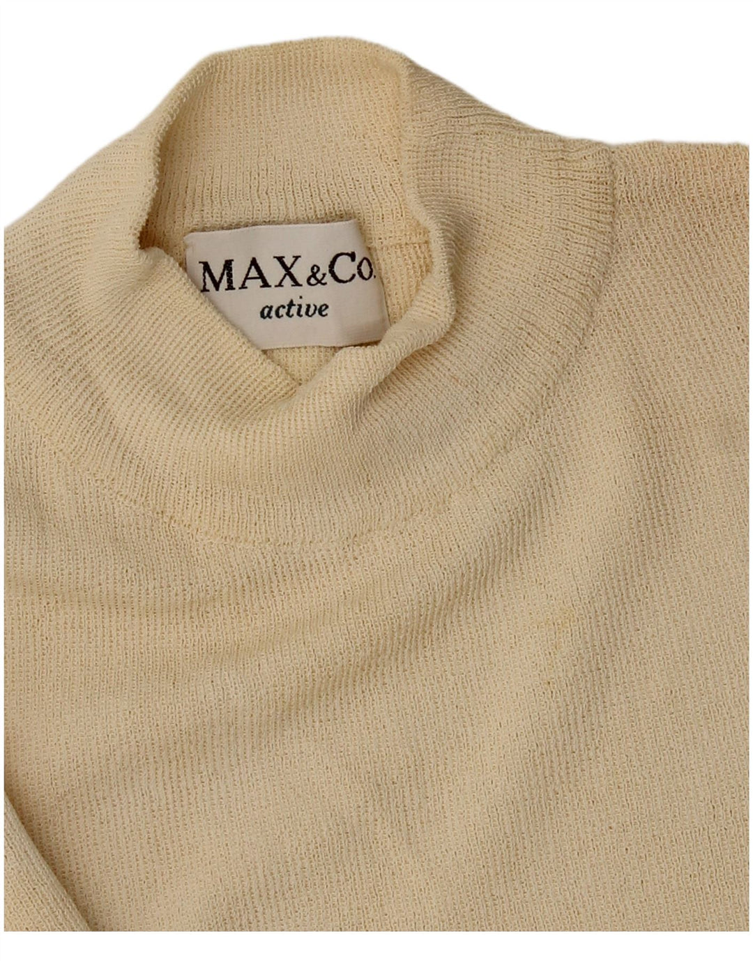 Max & Co. Rollkragenpullover für Damen, Gr. 12, mittelgrau, gebrochenes Weiß