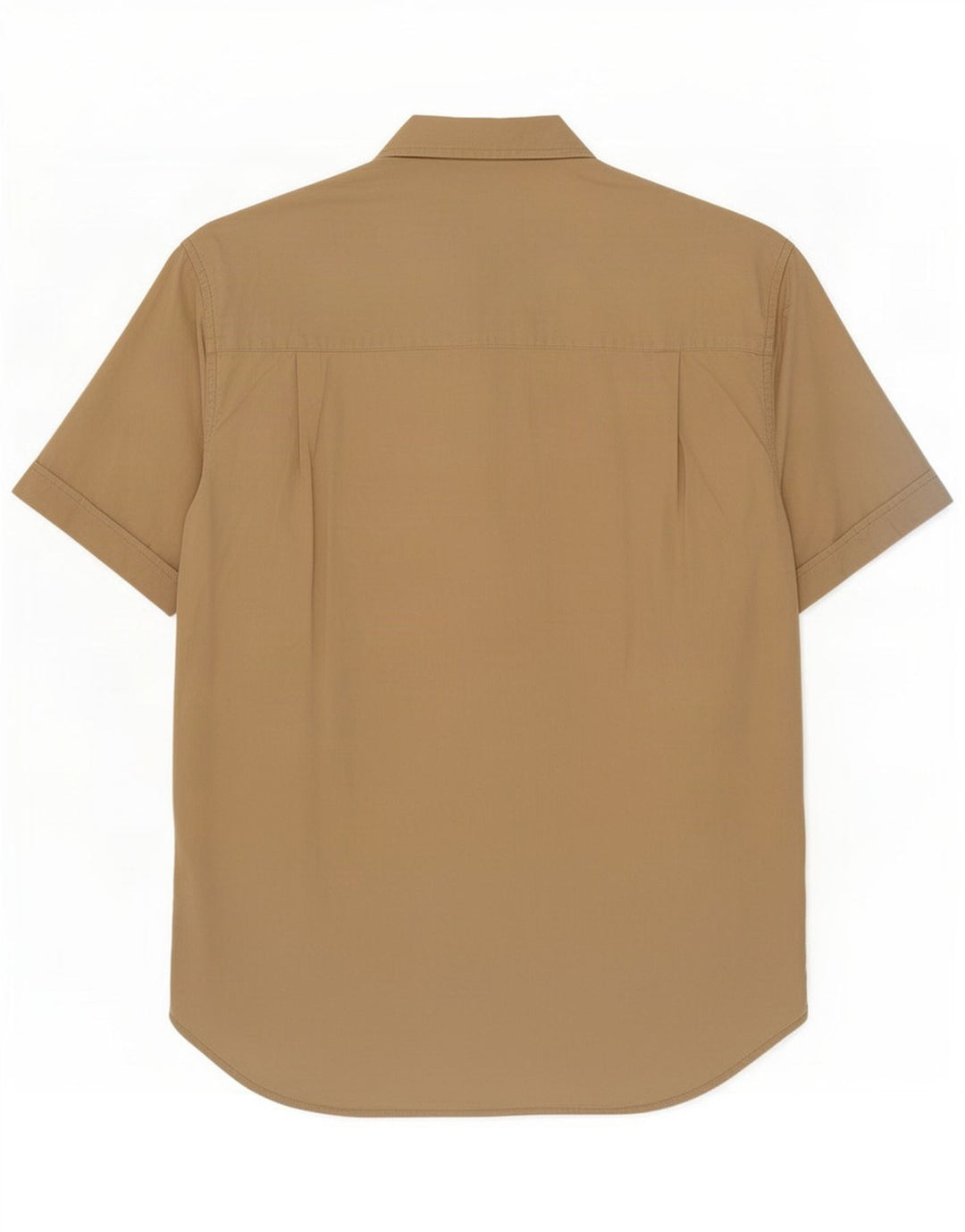 Guess Herren Kurzarmhemd Small Beige Baumwolle