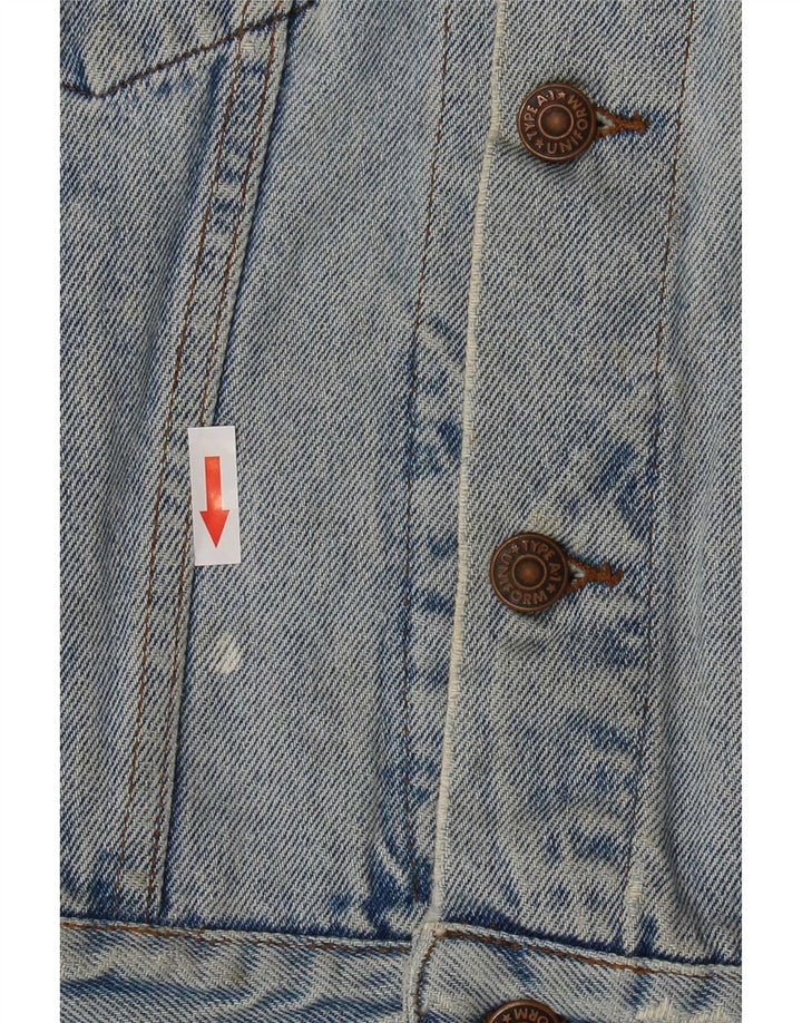 Uniform-Jeansjacke für Jungen, 7–8 Jahre, blaue Baumwolle