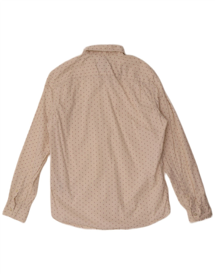 Gap Slim-Fit-Hemd für Herren, groß, aus weißer, geometrischer Baumwolle