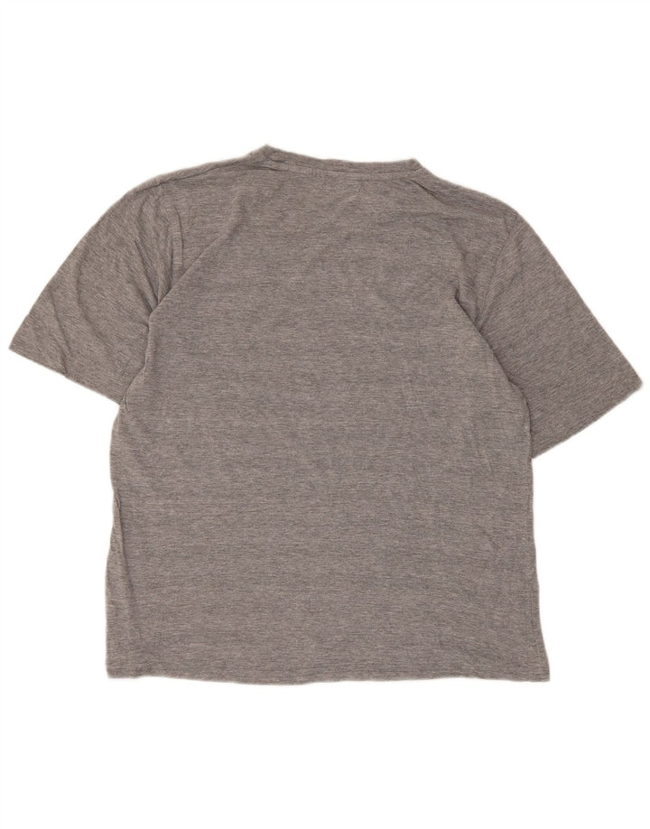 Kappa Herren-T-Shirt mit Grafik, groß, grau gesprenkelte Baumwolle