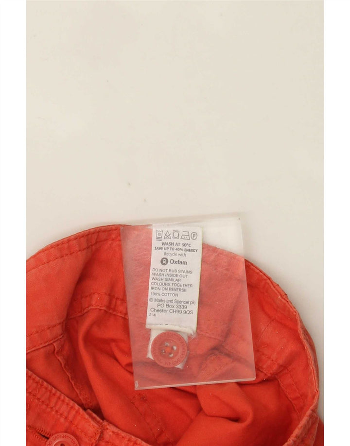 Marks & Spencer Damen Cargoshorts UK 14 Large W34 Orange Baumwolle