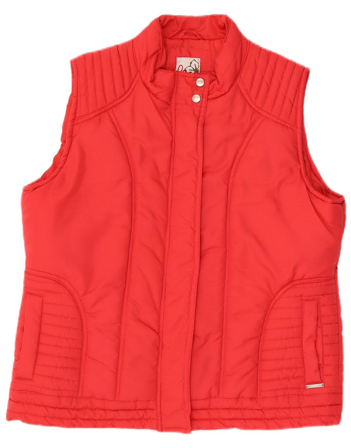 Paco Damen Wattierte Weste UK 16 Large Rot Polyester