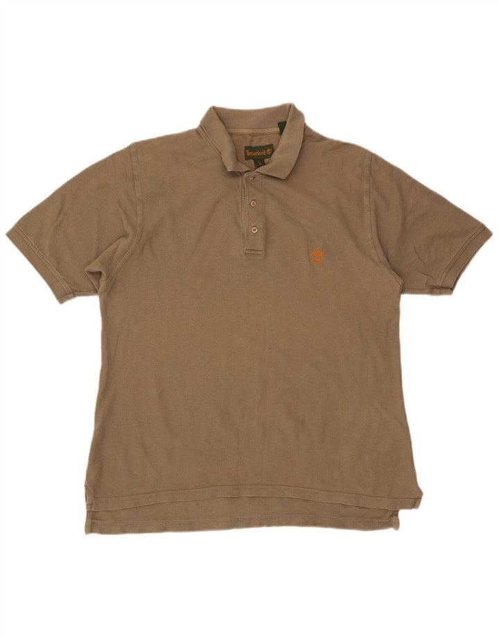 Timberland Herren Poloshirt Große Beige Baumwolle