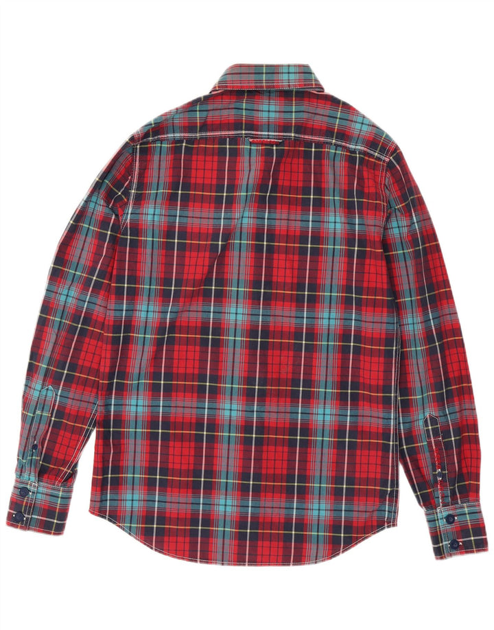 Superdry Herren-Hemd aus mittelroter karierter Baumwolle