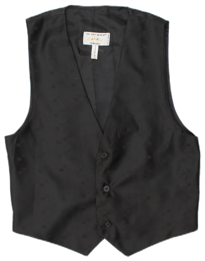 Vintage Herren Weste IT 44 XS Schwarz