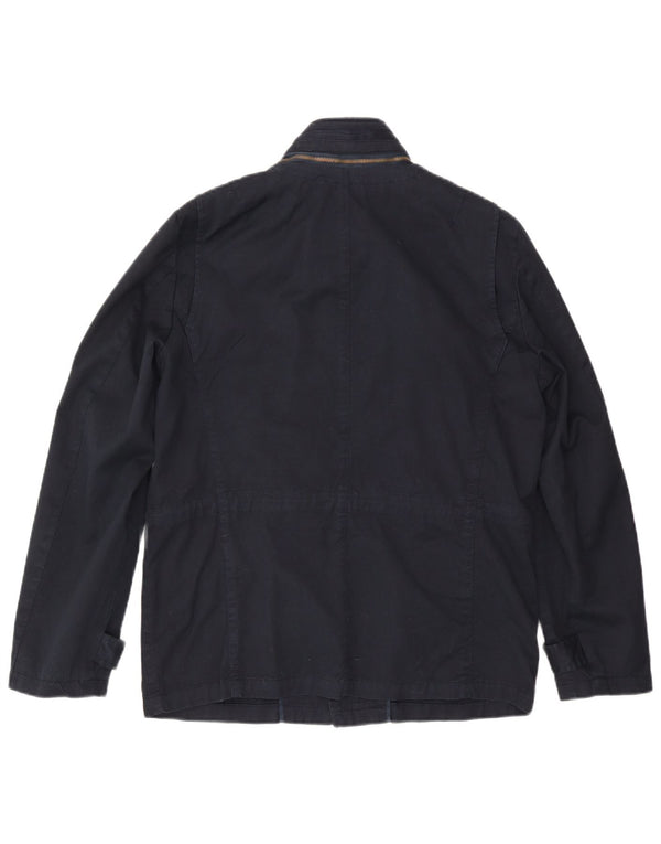 Rifle Mens Utility Jacket UK 40 Large Navy Blue Cotton