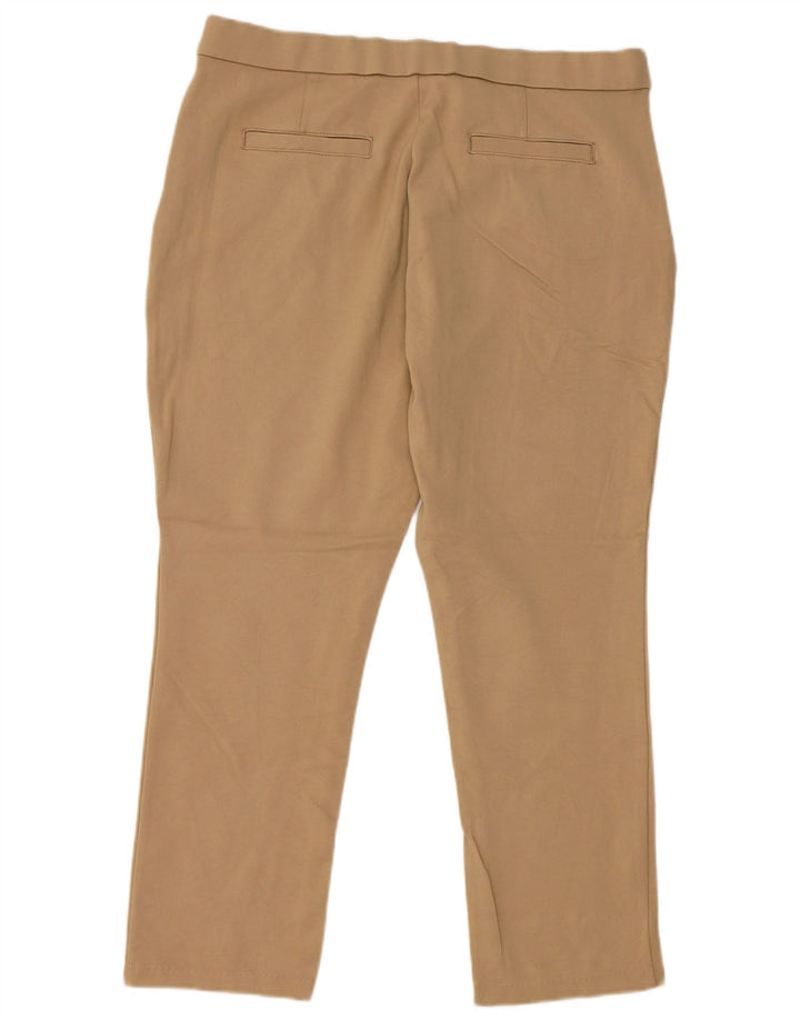 LEE Damen Slim Cropped-Hose US 14 XL W36 L25 Beige Rayon