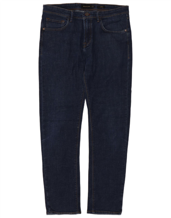 Massimo Dutti Herren Slim Jeans EU 42 Large W32 L30 Marineblau