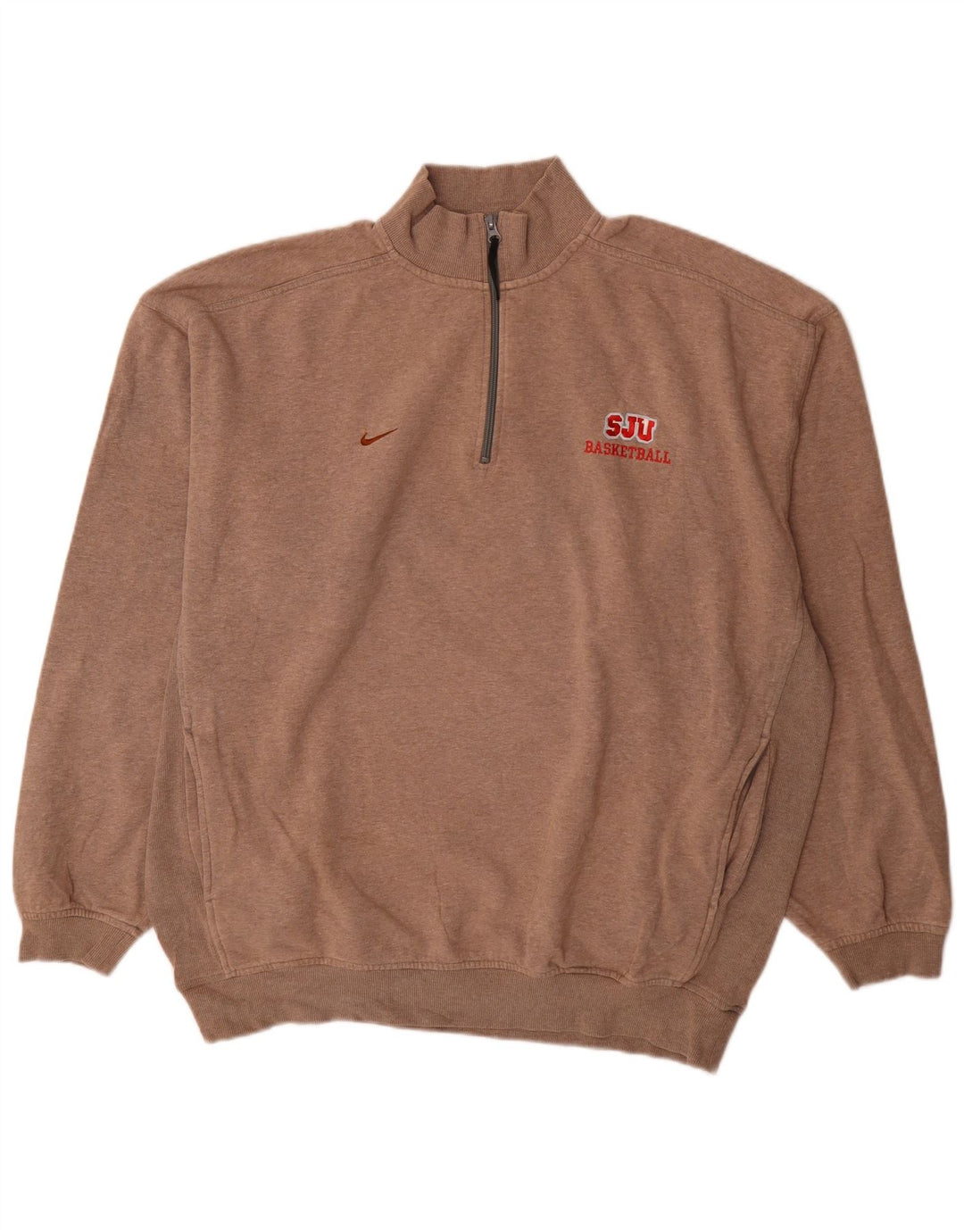 Nike Herren Saint John's University Sweatshirt mit Reißverschluss, XL, Beige