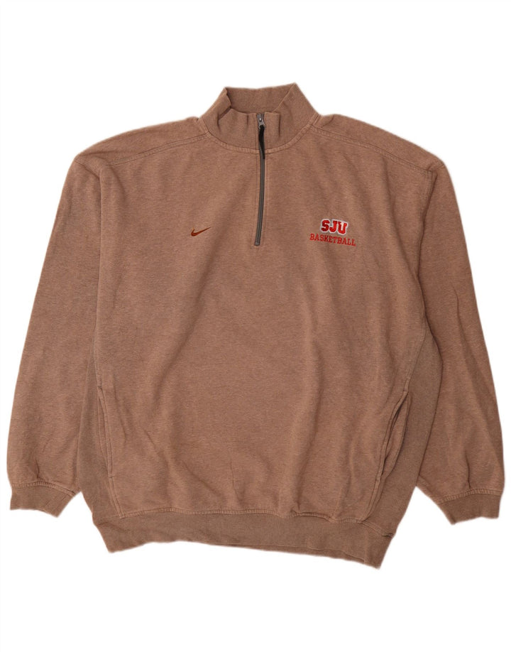 Nike Herren Saint John's University Sweatshirt mit Reißverschluss, XL, Beige
