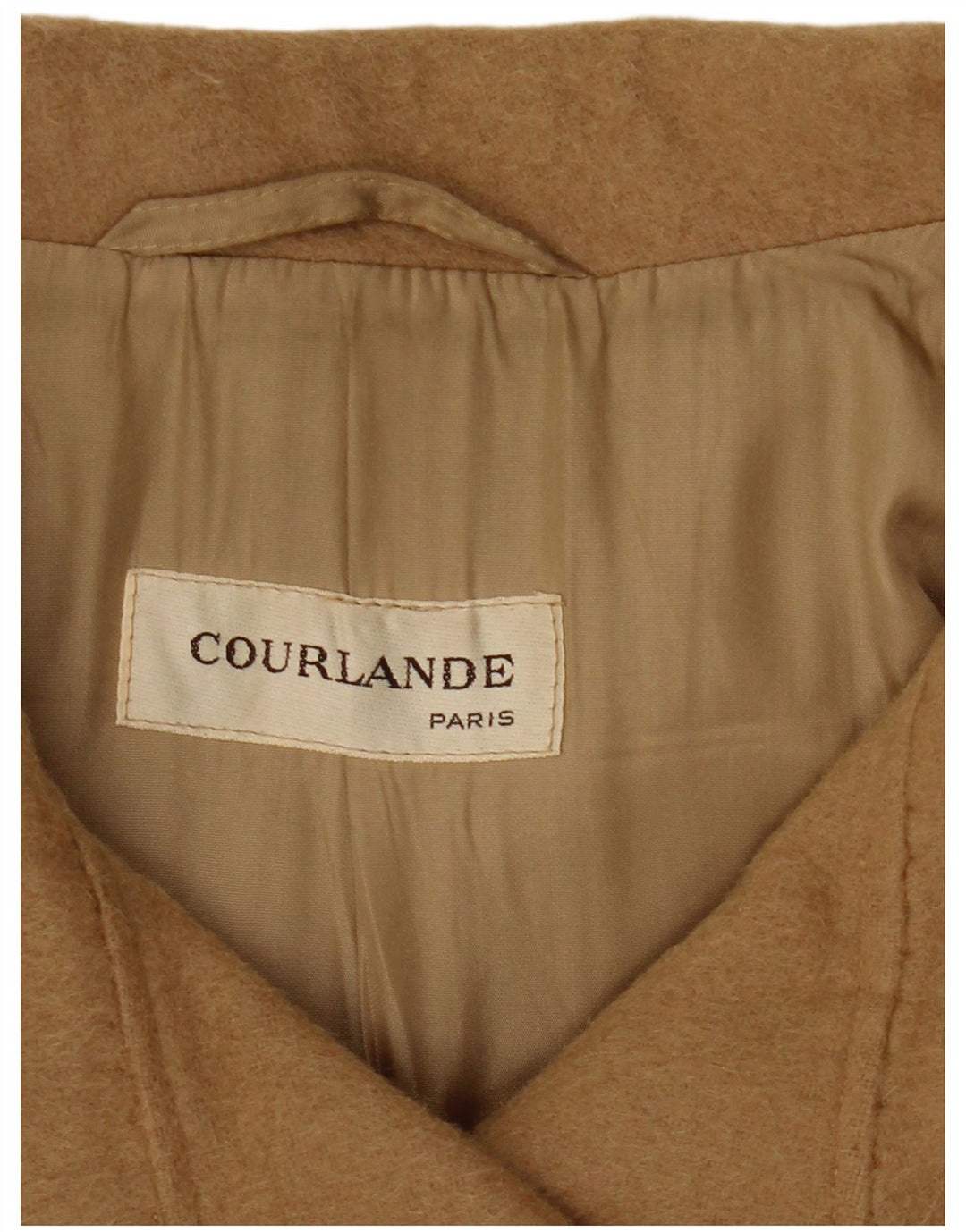 COURLANDE Zweireihiger Damenmantel UK 12 Mittelbeige