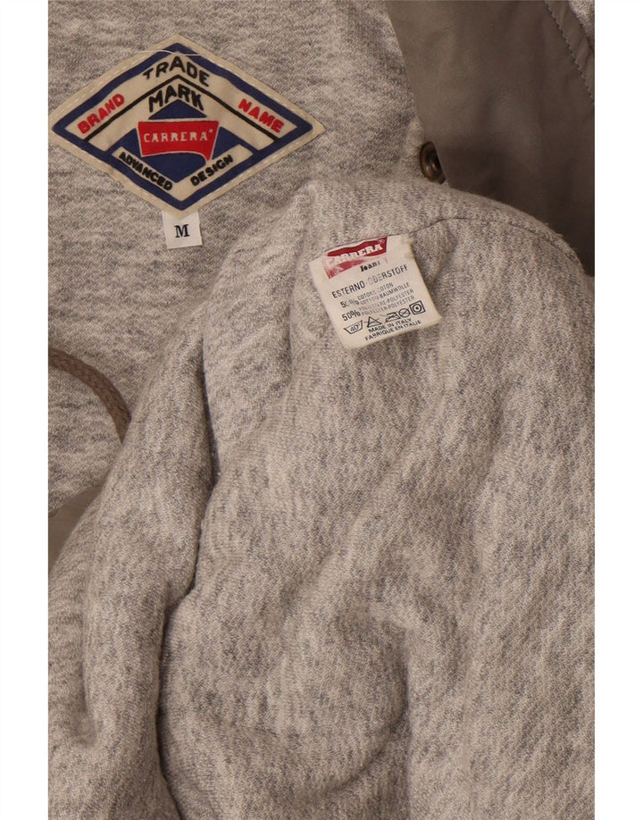 Carrera Herren-Bomberjacke mit grafischer Kapuze, UK 38, Mittelgrau, Farbblock