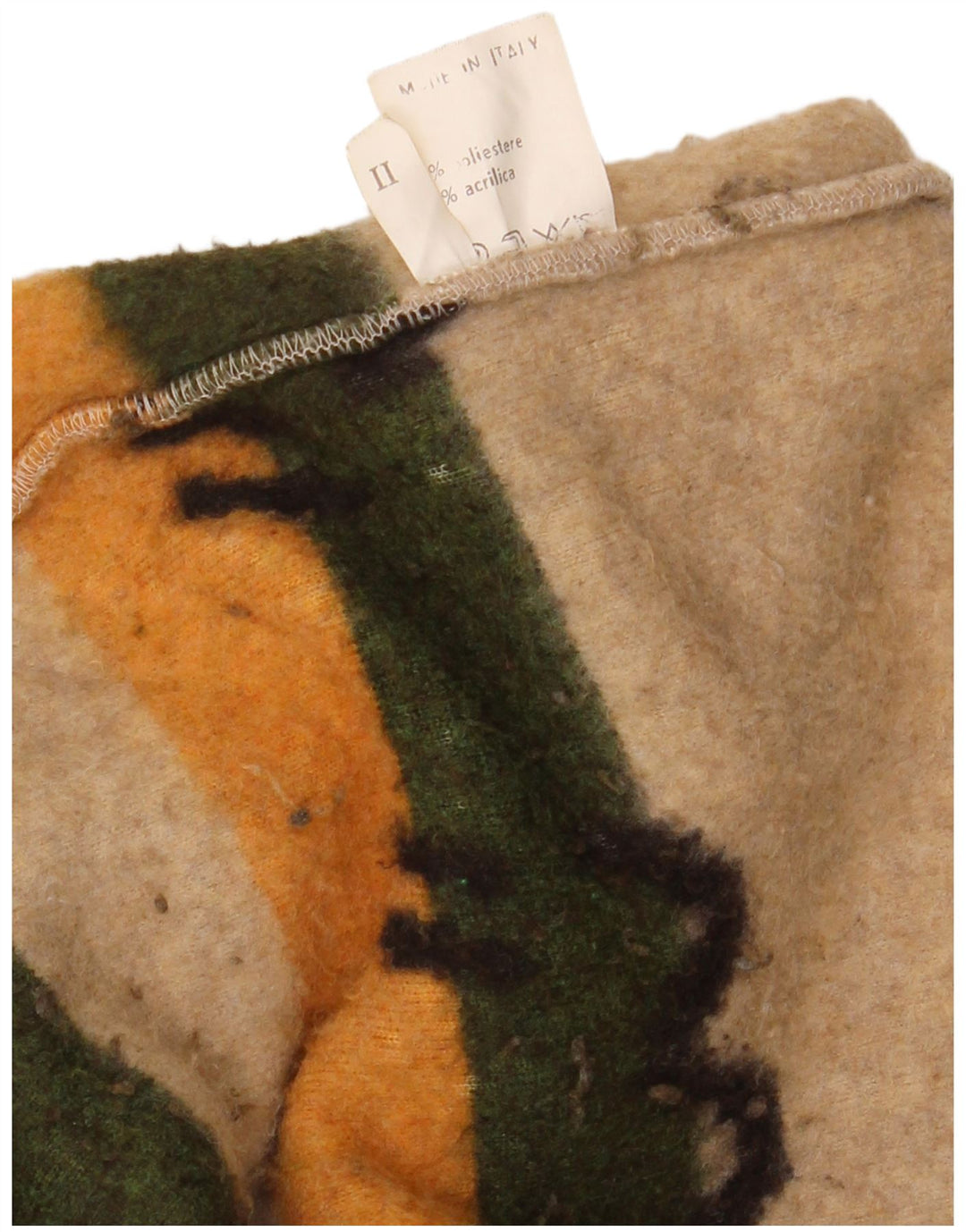 Vintage Damen Fleeceweste UK 20 2XL Mehrfarbiges Colourblock-Polyester