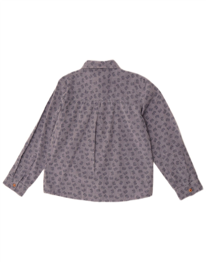 Monsoon-Hemd für Jungen, 9–10 Jahre, aus blauer Baumwolle mit Animal-Print