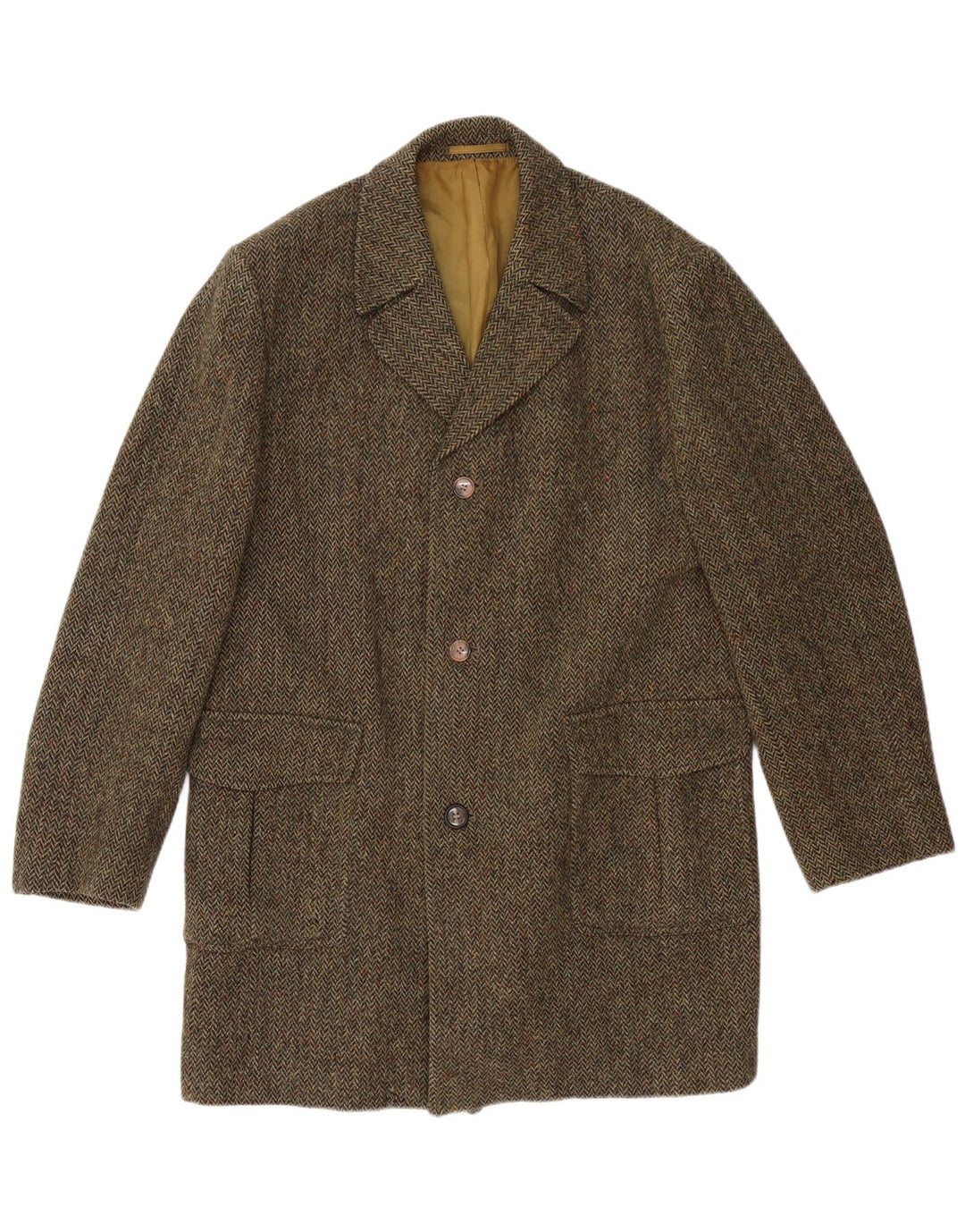 DUNN &CO Herrenmantel UK 40 Large Khaki Herringbone