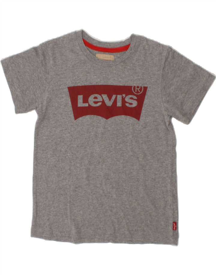 LEVI'S Boys Graphic T-Shirt Top 5-6 Years Grey Flecked Cotton Vintage Levi's and Second-Hand Levi's from Messina Hembry 