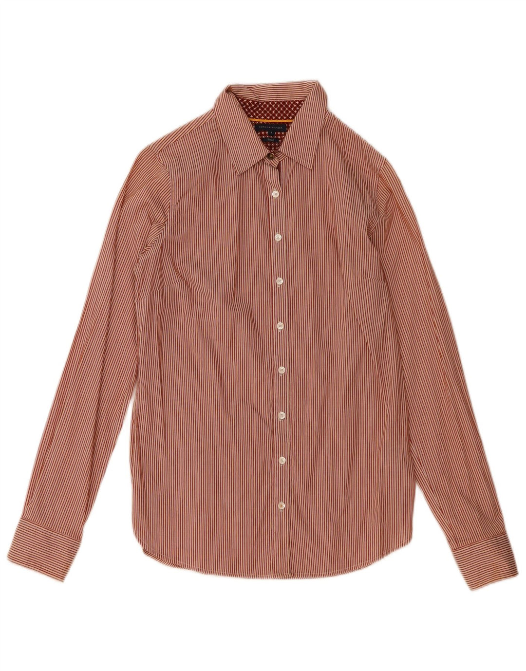 Tommy Hilfiger Damen-Hemd, US 6, mittelrot, gestreift, Baumwolle