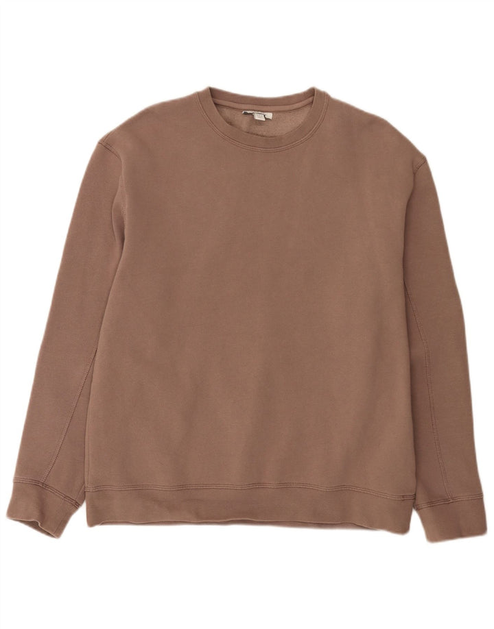 Topshop Damen-Sweatshirt-Pullover UK 14 Mittelbraune Baumwolle