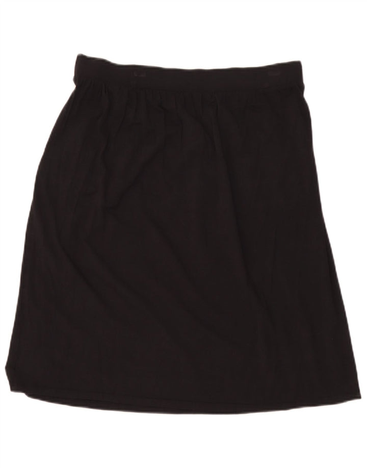 Marks & Spencer Damen A-Linienrock UK 14 Medium W30 Schwarze Viskose
