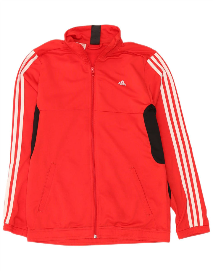 ADIDAS Herren-Trainingsanzug-Oberteil, Jacke, klein, rot, Farbblock-Polyester