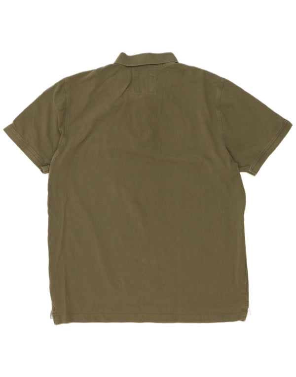 Crew Clothing Herren Poloshirt XL Khaki Baumwolle