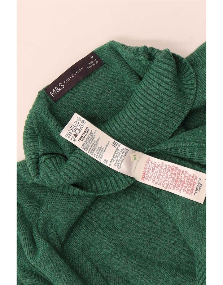 Marks & Spencer Rollkragenpullover für Damen, Gr. 14, Mittelgrün