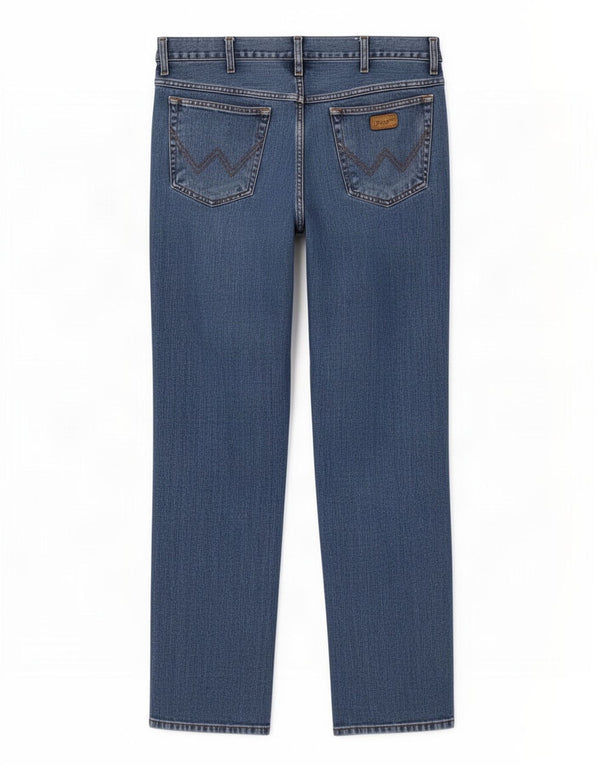 Wrangler Herren Texas Straight Jeans W38 L34 Blaue Baumwolle