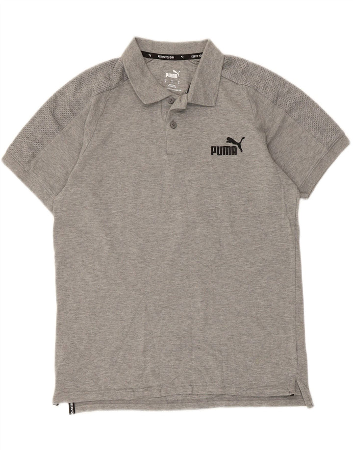Puma Herren Poloshirt Small Grau meliert