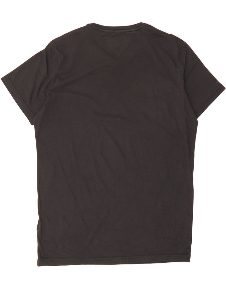 TOMMY HILFIGER Mens Graphic T-Shirt Top Medium Black Cotton Vintage Tommy Hilfiger and Second-Hand Tommy Hilfiger from Messina Hembry 