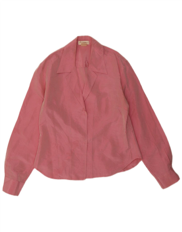 Vintage Damen Hemdbluse EU 38 Mittelrosa Acetat