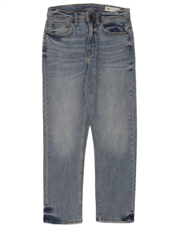 Zara Damen Straight Jeans EU 34 2XS W24 L27 Blau