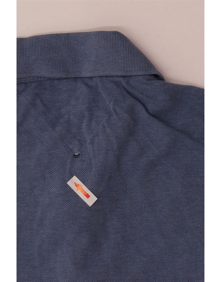 Tommy Hilfiger Herren-Poloshirt mit individueller Passform, mittelblaue Baumwolle