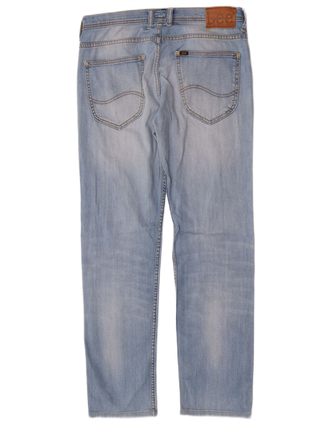 Lee Damen Distressed Straight Jeans W30 L30 Blau