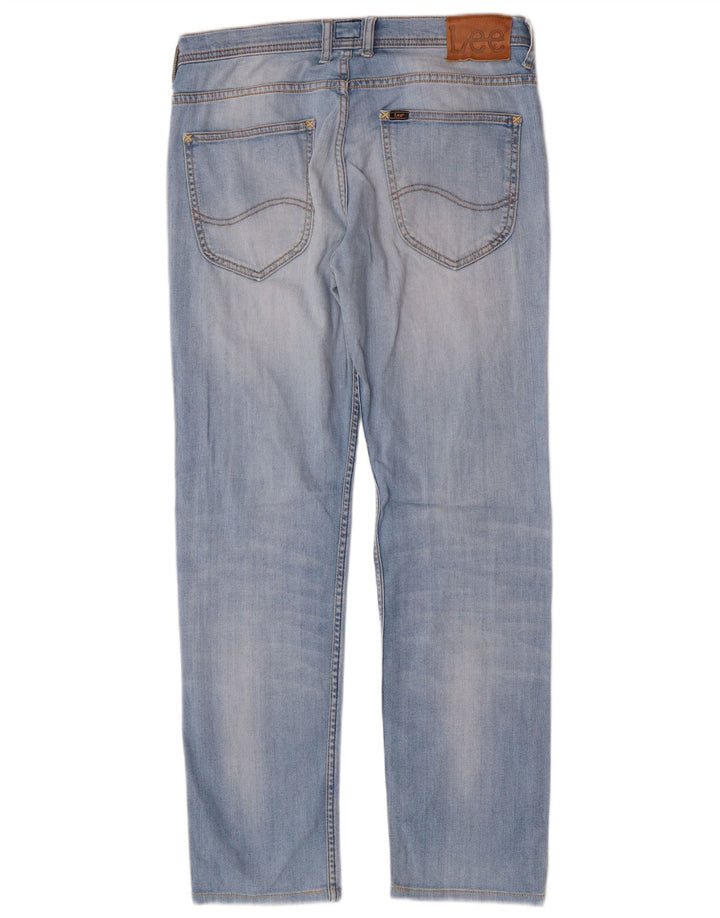 Lee Damen Distressed Straight Jeans W30 L30 Blau