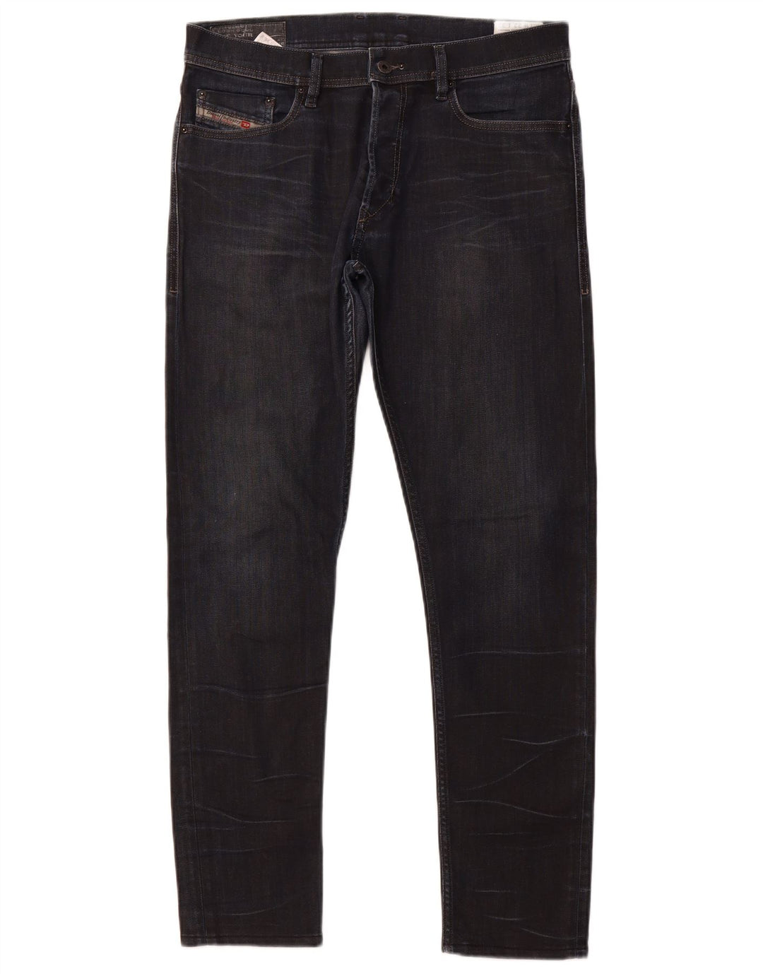 DIESEL Herren Tepphar Carrot Slim Jeans W32 L32 Marineblaue Baumwolle