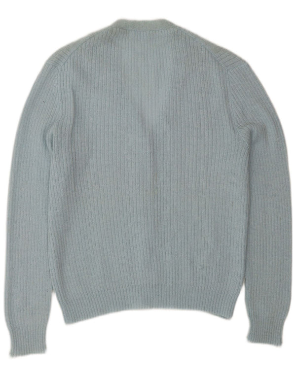 Vintage Damen Cardigan Pullover UK 14 Large Blue Classic