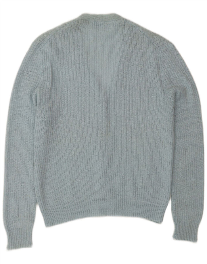 Vintage Damen Cardigan Pullover UK 14 Large Blue Classic