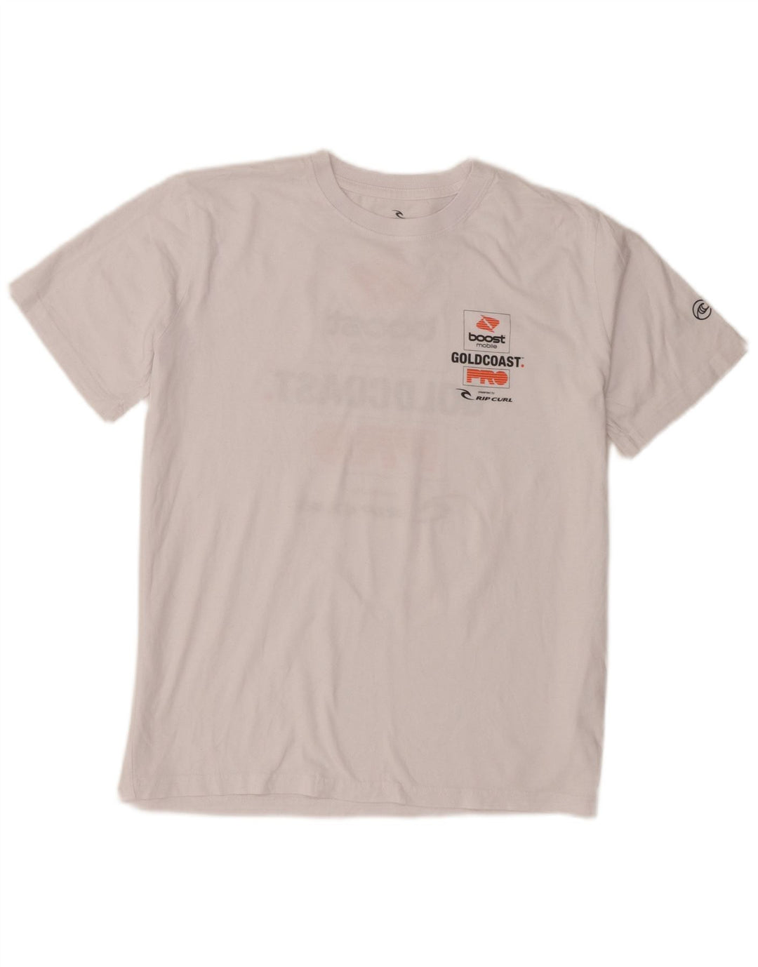 Rip Curl Jungen-T-Shirt mit Grafik, 13–14 Jahre, Größe L, weiße Baumwolle