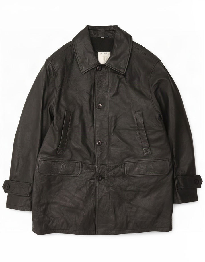 Conbipel Herren Ledermantel IT 52 Large Schwarz