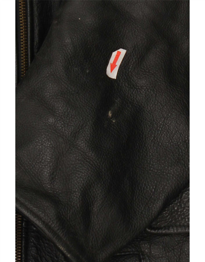 Vintage Herren Lederjacke UK 36 Small Schwarz