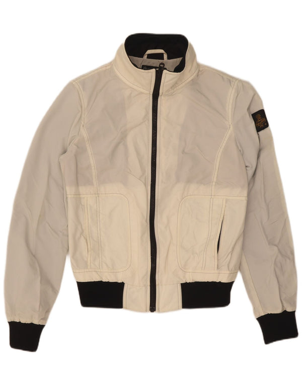 Refrigiwear Damen Cruz Bomberjacke UK 14 Large Weiß Colourblock Nylon