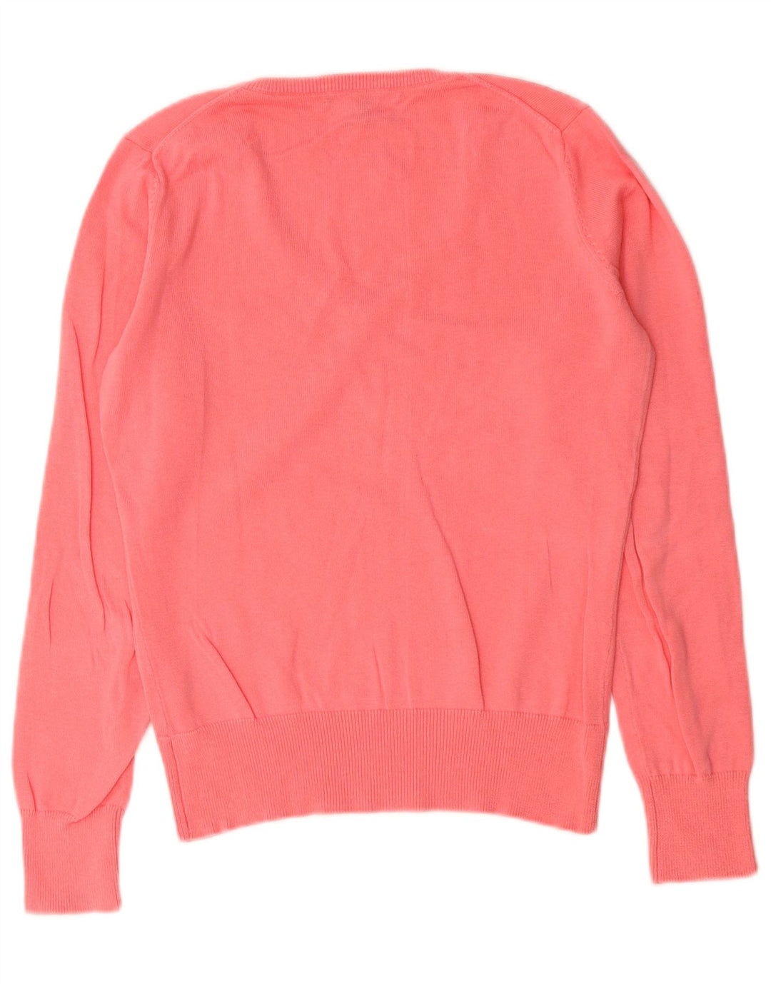 Gant Damen-Pullover mit V-Ausschnitt, UK 12, mittelrosa, Baumwolle