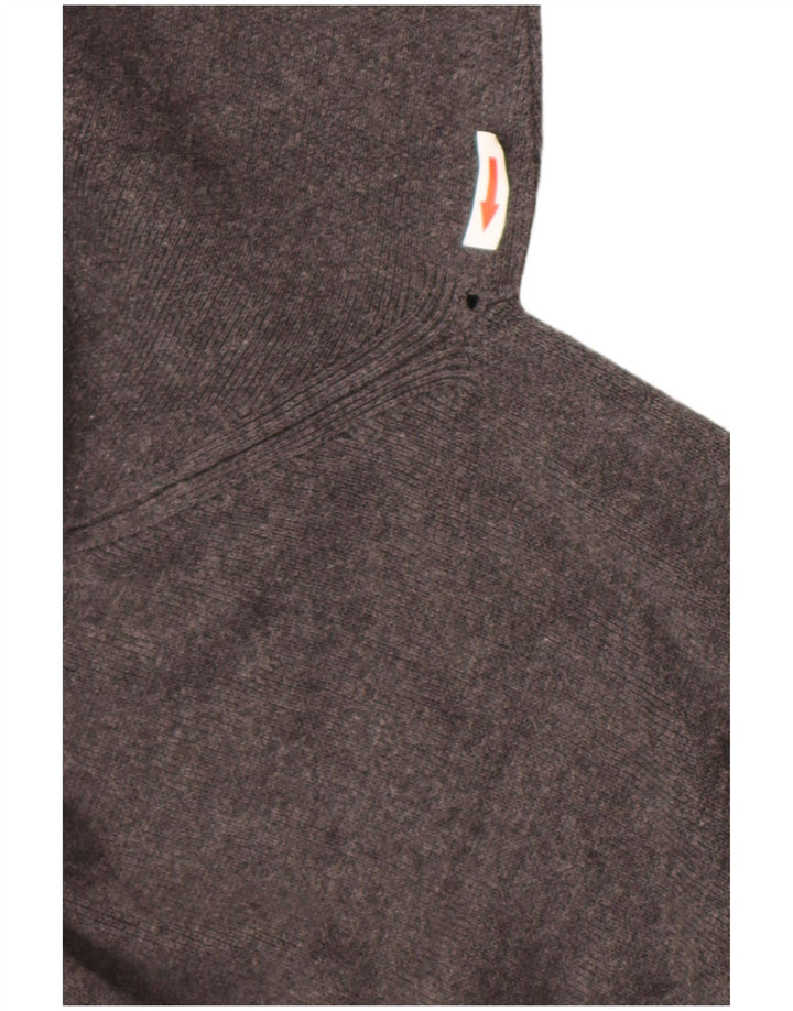 Zara Herren-Pullover mit Rundhalsausschnitt, groß, grau gefleckte Baumwolle