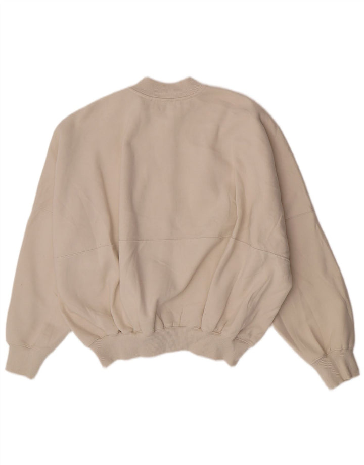 Übergroße Trainingsjacke von Zara für Damen, Gr. 40, Größe L, Beige