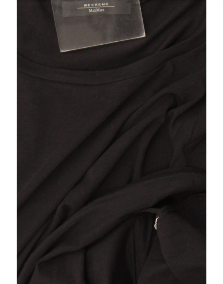 Max Mara Damen Weekend Top 3/4 Ärmel UK 12 Medium Schwarz