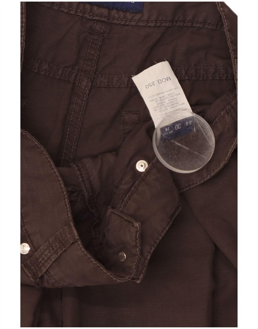 TRUSSARDI Herren-Bermudashorts, W28, Größe S, braune Baumwolle