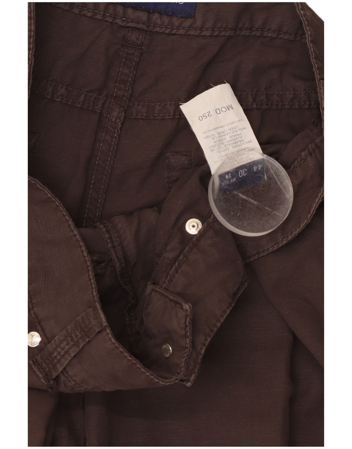 TRUSSARDI Herren-Bermudashorts, W28, Größe S, braune Baumwolle