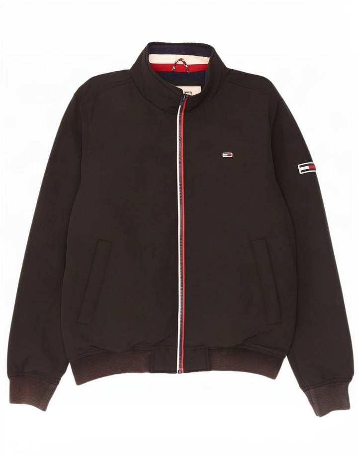 Tommy Hilfiger Herren Bomberjacke UK 40 Large Schwarz Nylon
